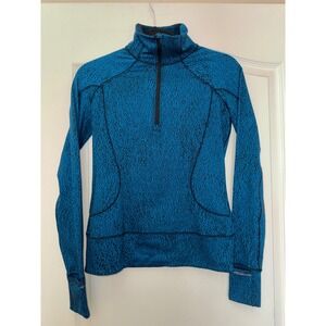 Lululemon‎ rush hour 1/2 zip up women's size 4 running blue